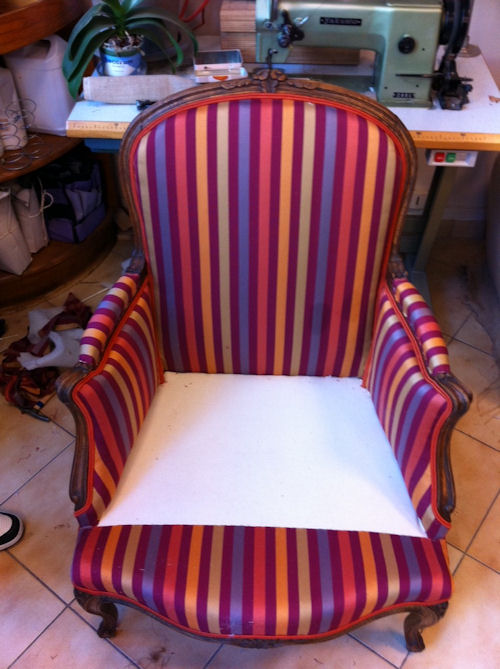 fauteuil bergere-rayure